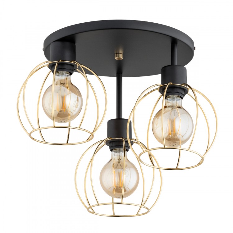ORSO MIX CZARNO-ZŁOTA 3xE27 Alfa Lampa Sufitowa 62350