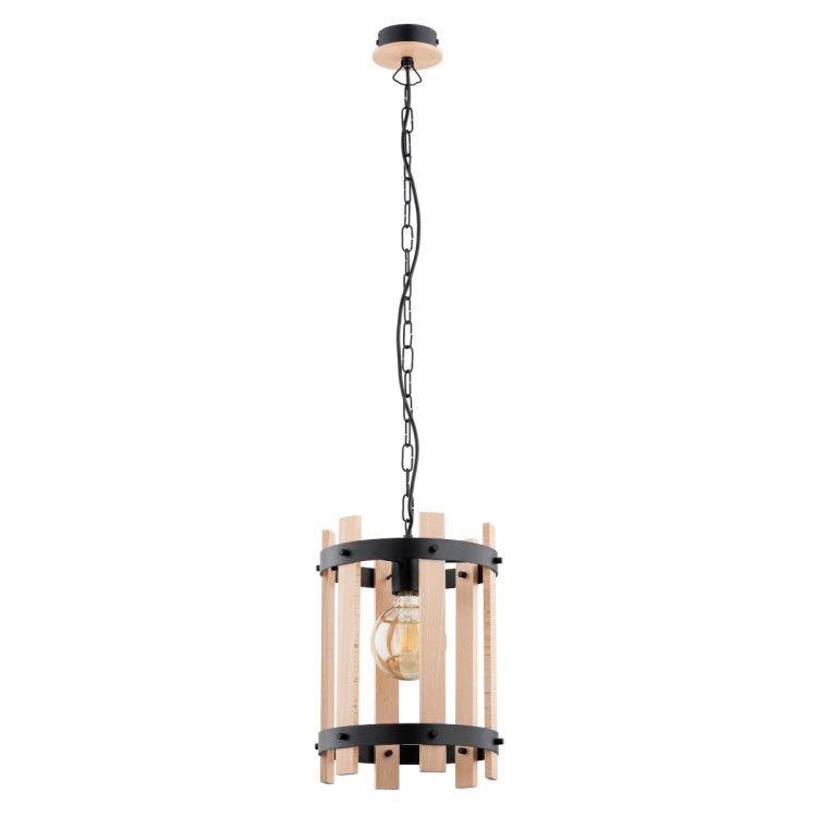 LANTUS DREWNIANA 1xE27 Alfa Lampa Wisząca 61122