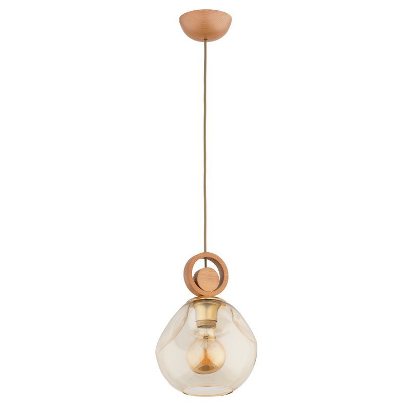 SARA DREWNIANA 1xE27 Alfa Lampa Wisząca SARA DREWNIANA 1xE27 Alfa Lampa Wisząca