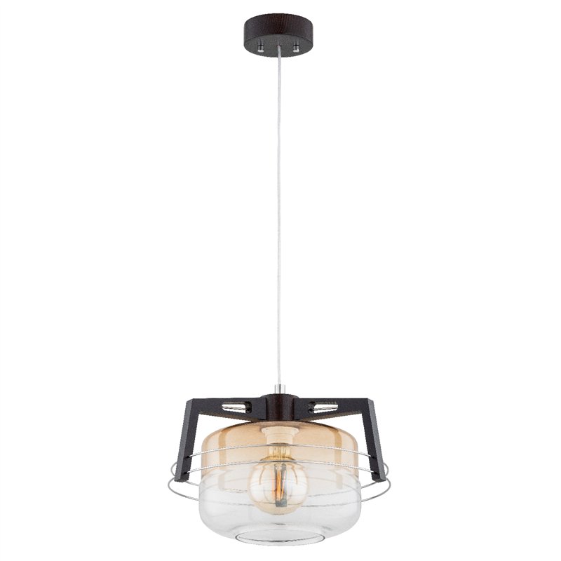 ISKAR WENGE DREWNIANA 1xE27 Alfa Lampa Wisząca ISKAR WENGE DREWNIANA 1xE27 Alfa Lampa Wisząca
