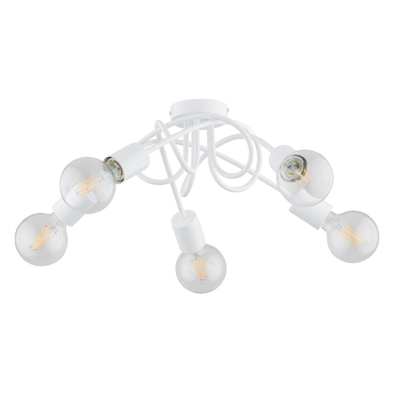 INTER BIAŁA 5xE27 Alfa Lampa Sufitowa INTER BIAŁA 5xE27 Alfa Lampa Sufitowa
