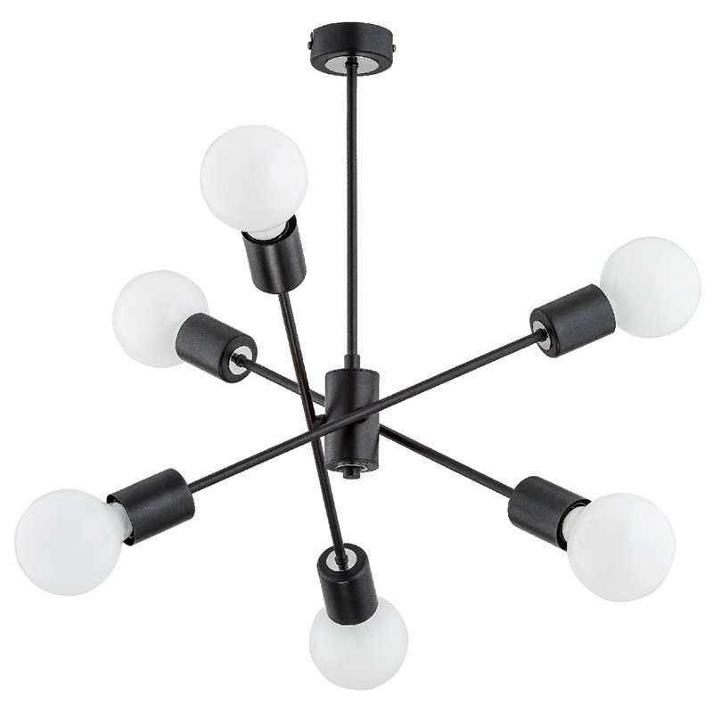 MADI CZARNA 6xE27 Alfa Lampa Sufitowa MADI CZARNA 6xE27 Alfa Lampa Sufitowa