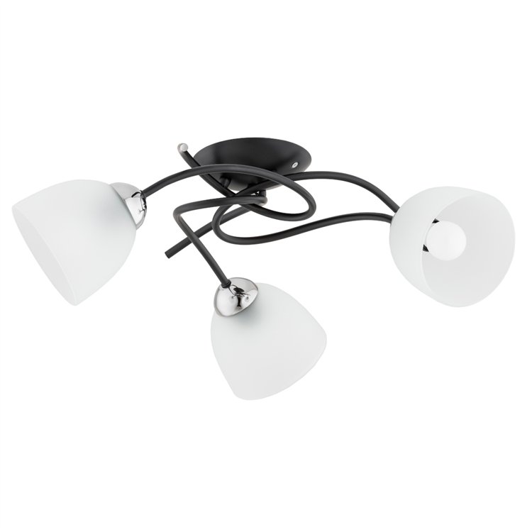 VERWIL CZARNA 3xE27 Alfa Lampa Sufitowa