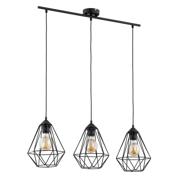 KOSMOS CZARNA 3xE27 Alfa Lampa Wisząca