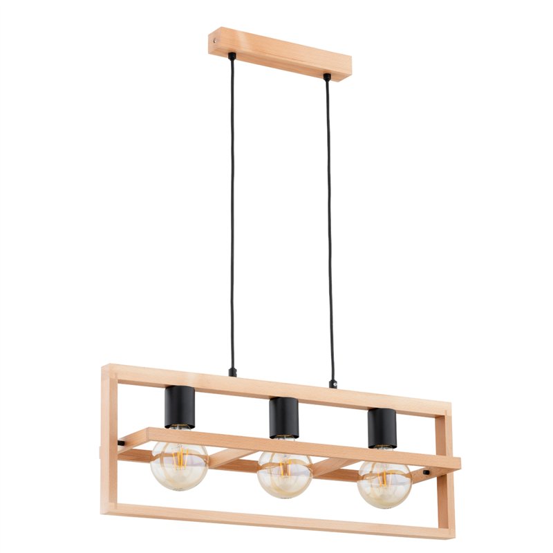 REZON DREWNIANA 3xE27 Alfa Lampa Wisząca REZON DREWNIANA 3xE27 Alfa Lampa Wisząca