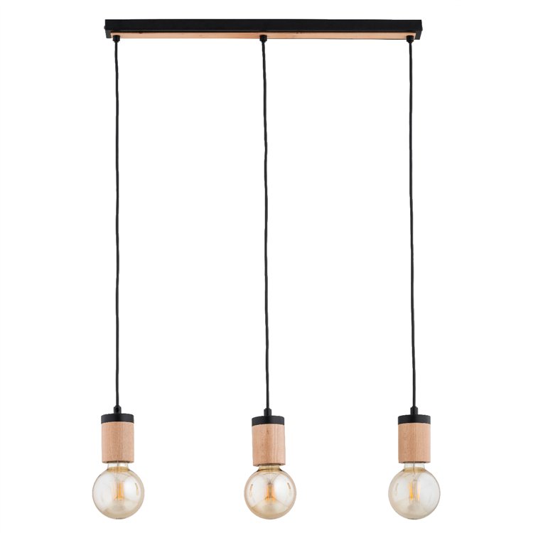 SAFARI DREWNIANA 3xE27 Alfa Lampa Wisząca