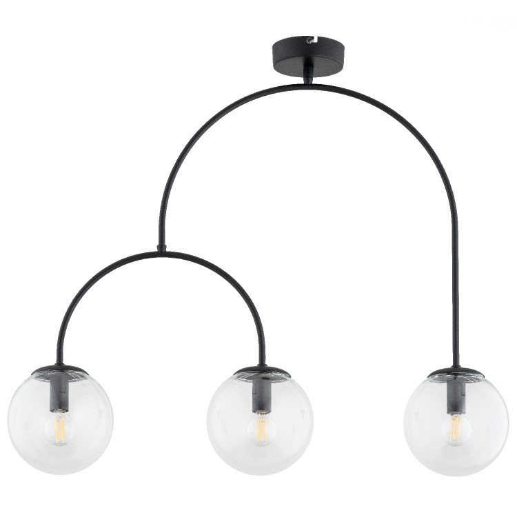 DILAR CZARNA 3xE14 Alfa Lampa Sufitowa 62493