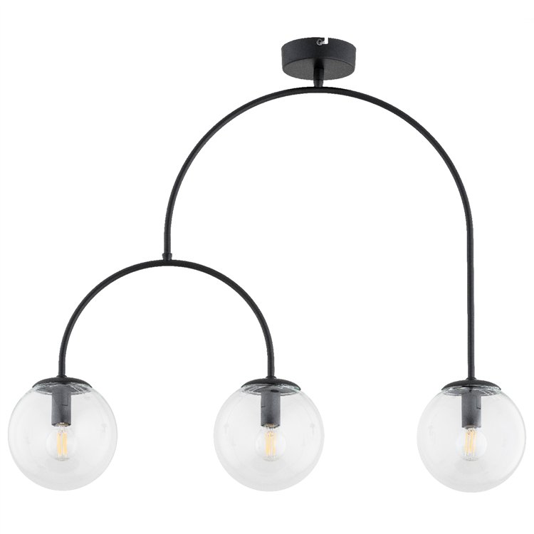 DILAR CZARNA 3xE14 Alfa Lampa Sufitowa