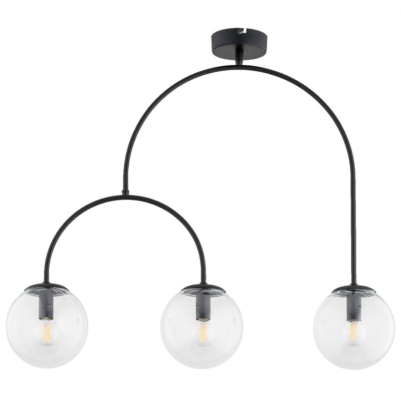 DILAR CZARNA 3xE14 Alfa Lampa Sufitowa DILAR CZARNA 3xE14 Alfa Lampa Sufitowa