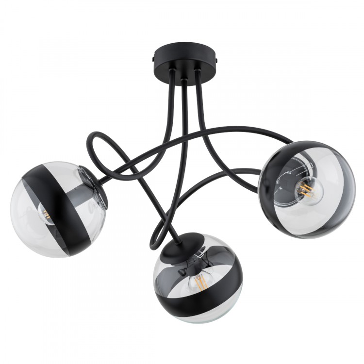 KARO CZARNA 3xE14 Alfa Lampa Sufitowa 62468