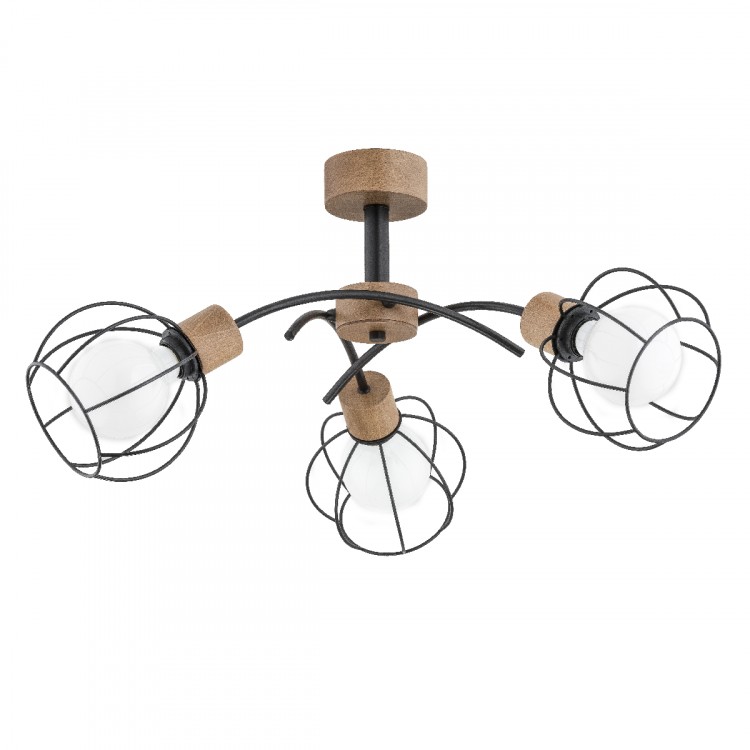 PALOMA DREWNIANA 3xE27 Alfa Lampa Sufitowa 28383