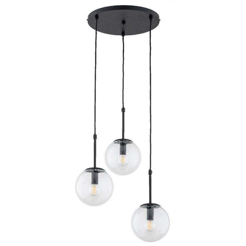 SEBIA CZARNA 3xE14 Alfa Lampa Wisząca SEBIA CZARNA 3xE14 Alfa Lampa Wisząca