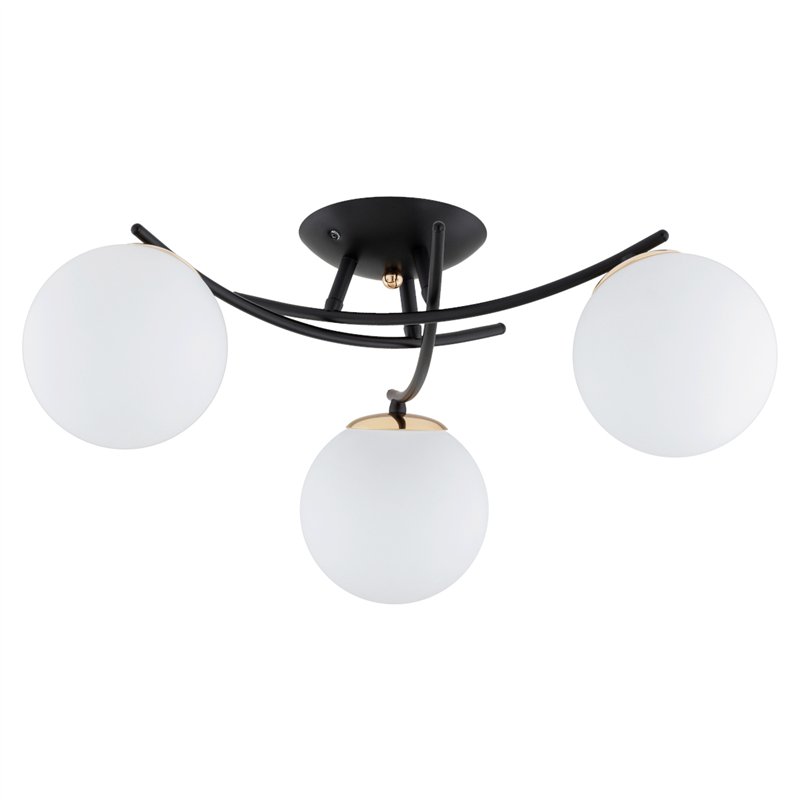SAVI CZARNA & ZŁOTA 3xE14 Alfa Lampa Sufitowa SAVI CZARNA & ZŁOTA 3xE14 Alfa Lampa Sufitowa