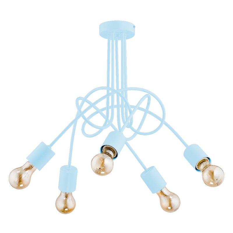 TANGO NIEBIESKA 5xE27 Alfa Lampa Sufitowa TANGO NIEBIESKA 5xE27 Alfa Lampa Sufitowa