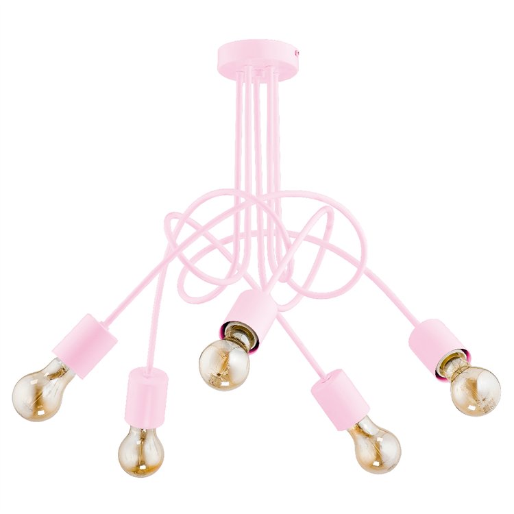 TANGO RÓŻOWA 5xE27 Alfa Lampa Sufitowa