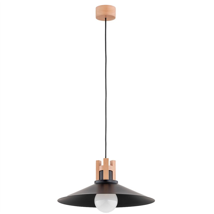 CEZUS DREWNIANA 1xE27 Alfa Lampa Wisząca