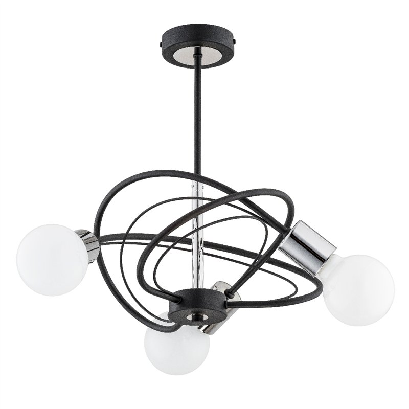 LUER CZARNA 3xE27 Alfa Lampa Sufitowa LUER CZARNA 3xE27 Alfa Lampa Sufitowa