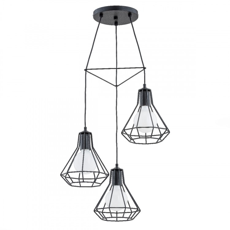 KORD CZARNA 3xE27 Alfa Lampa Wisząca 62134