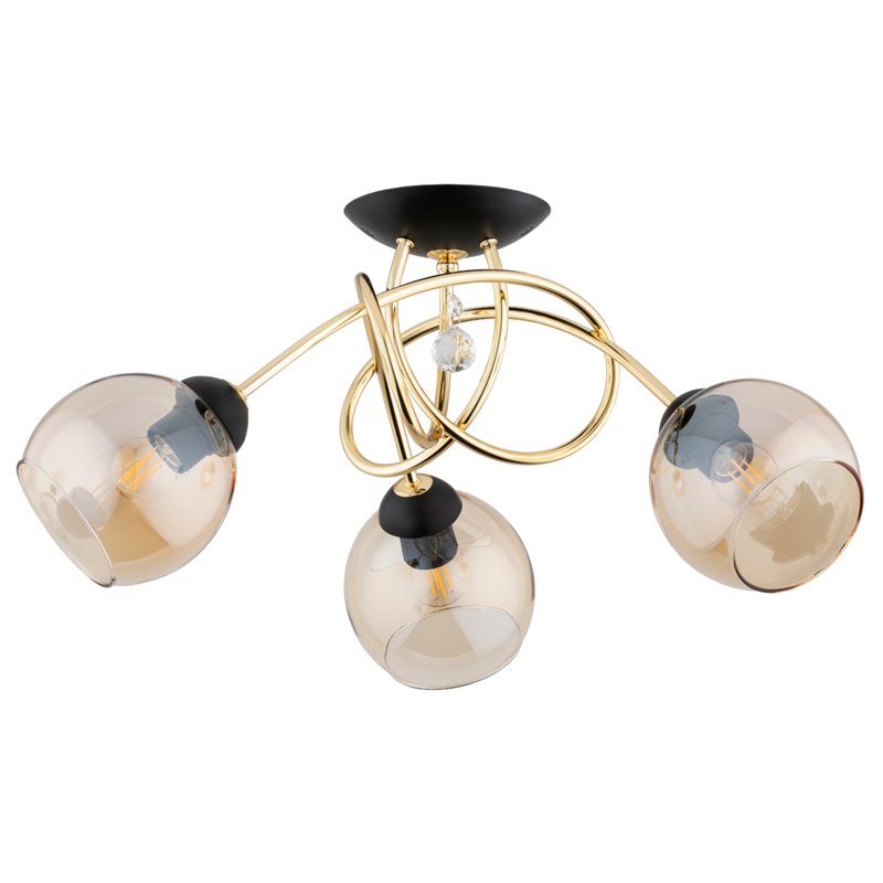 MODENA ZŁOTA 3xE27 Alfa Lampa Sufitowa MODENA ZŁOTA 3xE27 Alfa Lampa Sufitowa