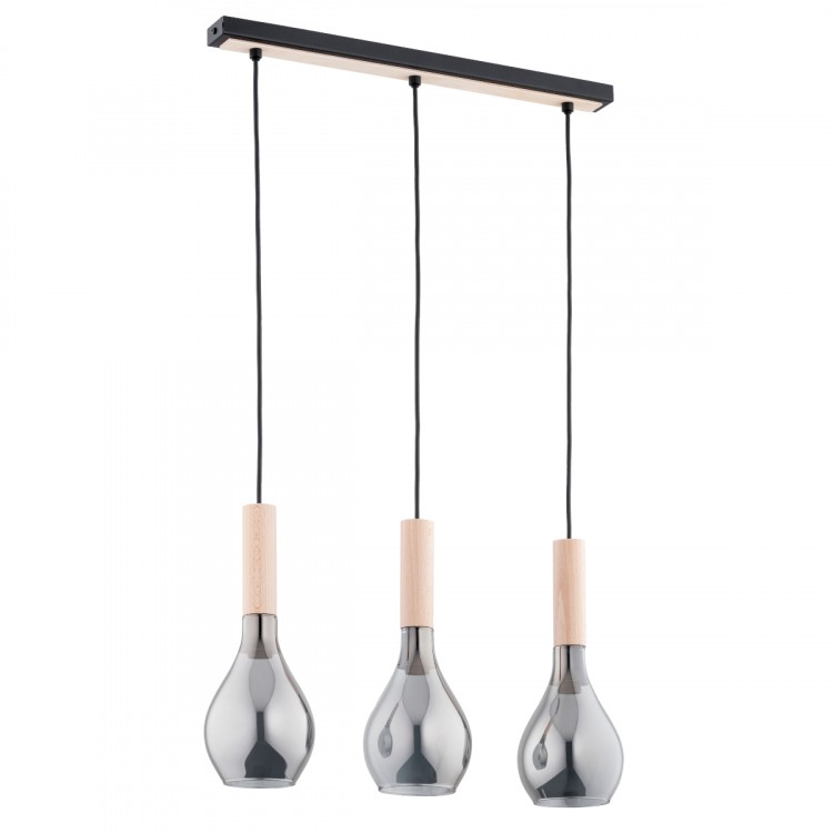 KATRIN DREWNIANA 3xE14 Alfa Lampa Wisząca 62322