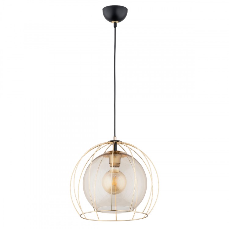 AVANGO CZARNO-ZŁOTA 1xE27 Alfa Lampa Wisząca 61173