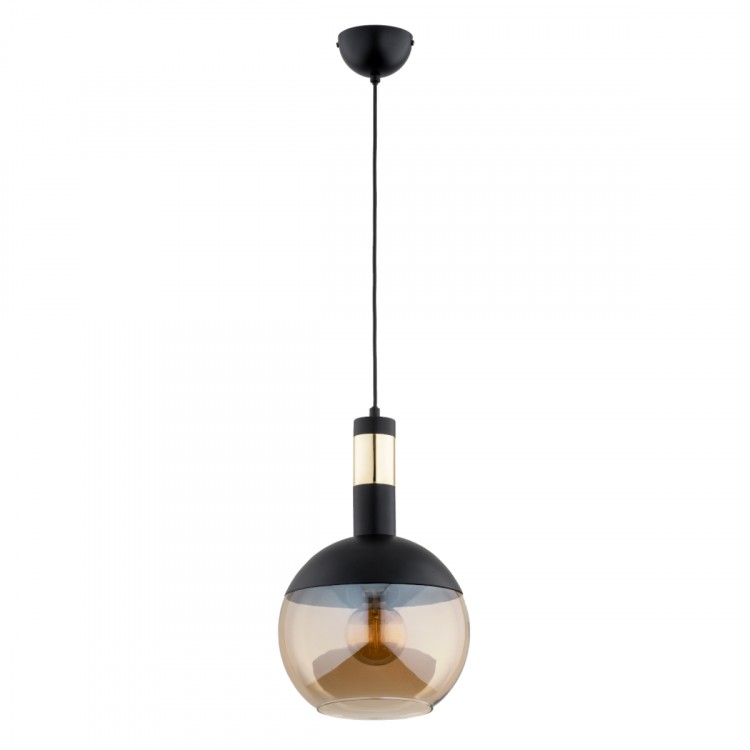BOLSO 250 CZARNO-ZŁOTA 1xE27 Alfa Lampa Wisząca 61237