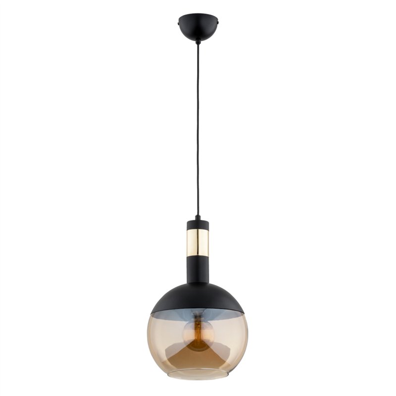 BOLSO 250 CZARNO-ZŁOTA 1xE27 Alfa Lampa Wisząca BOLSO 250 CZARNO-ZŁOTA 1xE27 Alfa Lampa Wisząca