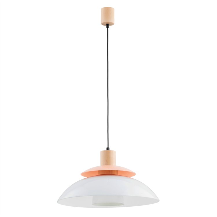 DEMINA DREWNIANA 1xE27 Alfa Lampa Wisząca