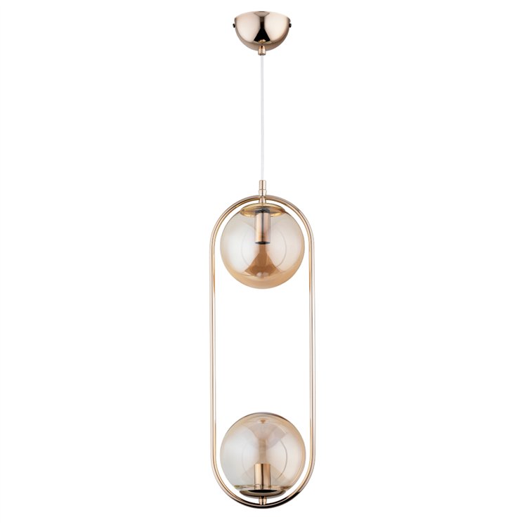 OVAL DUAL ZŁOTA 2xE14 Alfa Lampa Wisząca