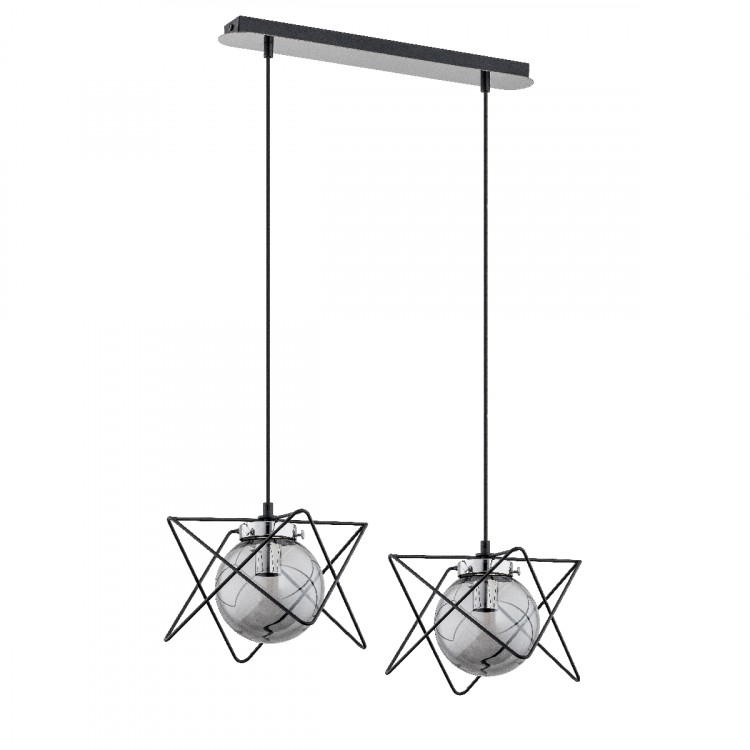 SAGITO TRACK CHROM 2xE14 Alfa Lampa Wisząca 62096