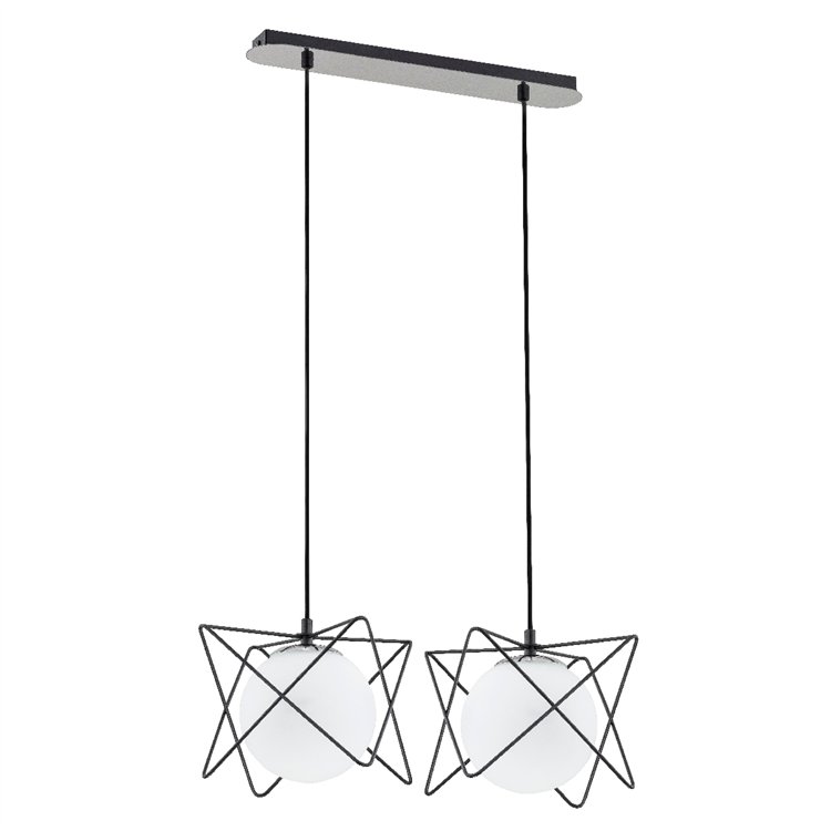 SAGITO TRACK CZARNO-BIAŁA 2xE14 Alfa Lampa Wisząca