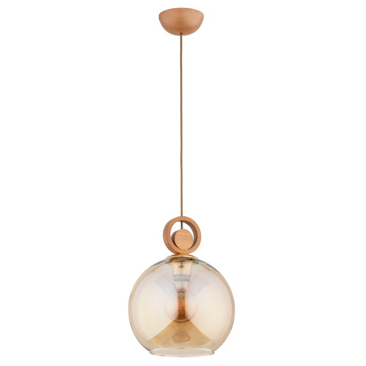SARA BIG DREWNIANA 1xE27 Alfa Lampa Wisząca
