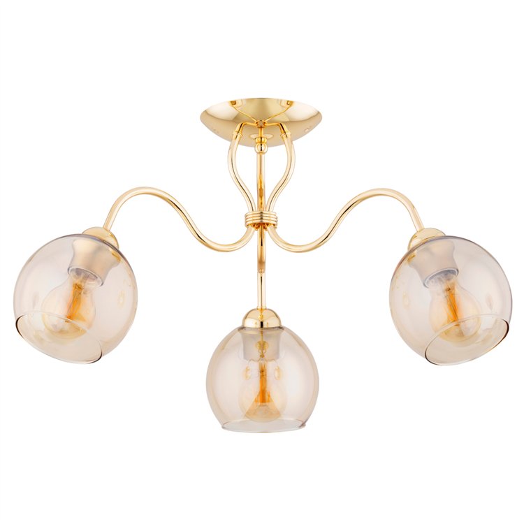 ARIEL ZŁOTA 3xE27 Alfa Lampa Sufitowa