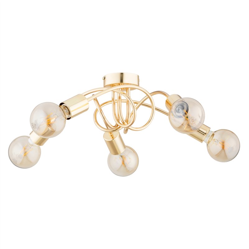 FARTA ZŁOTA 5xE27 Alfa Lampa Sufitowa FARTA ZŁOTA 5xE27 Alfa Lampa Sufitowa