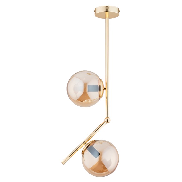 LIBERTY ZŁOTA 2xE14 Alfa Lampa Sufitowa