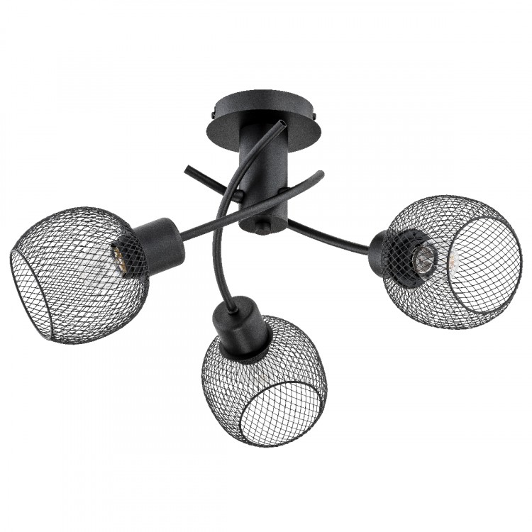 WATSA CZARNA 3xE27 Alfa Lampa Sufitowa 25793