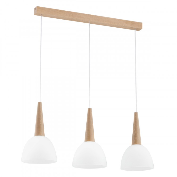 BERA DREWNIANA 3xE27 Alfa Lampa Wisząca 62208