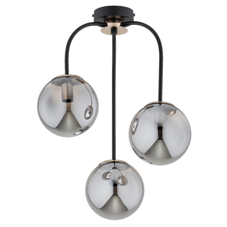 GAMMA CZARNA 3xE14 Alfa Lampa Sufitowa 62508