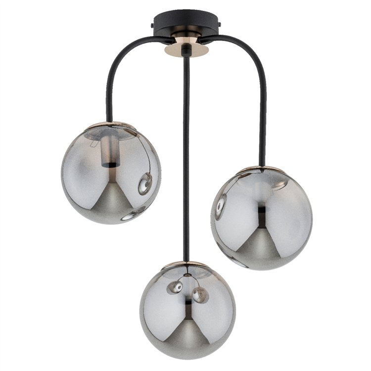 GAMMA CZARNA 3xE14 Alfa Lampa Sufitowa