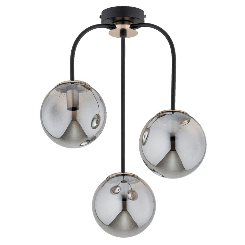 GAMMA CZARNA 3xE14 Alfa Lampa Sufitowa GAMMA CZARNA 3xE14 Alfa Lampa Sufitowa