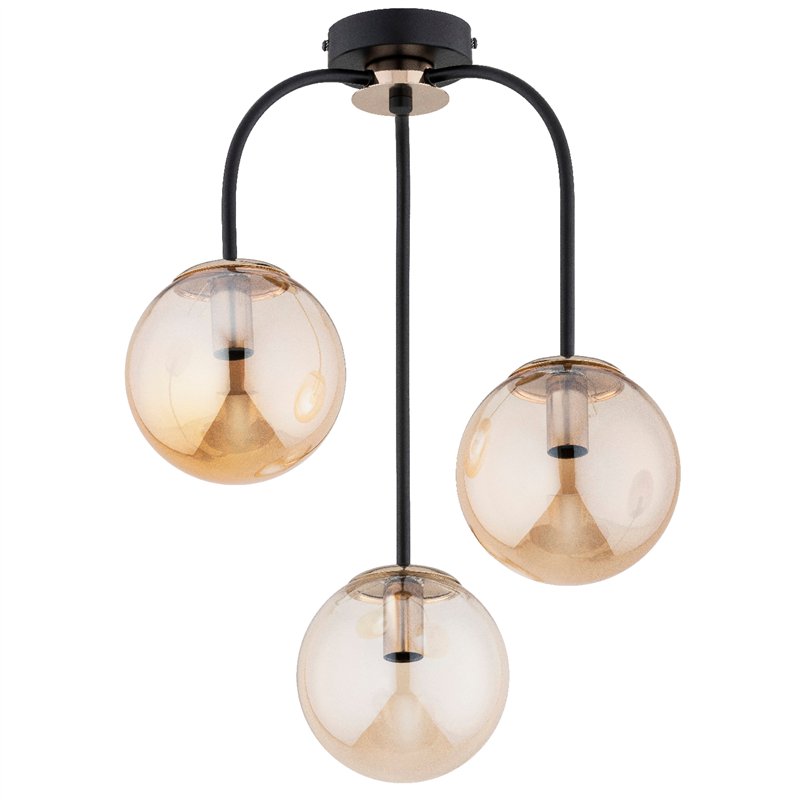 GAMMA CZARNA & ZŁOTA 3xE14 Alfa Lampa Sufitowa GAMMA CZARNA & ZŁOTA 3xE14 Alfa Lampa Sufitowa