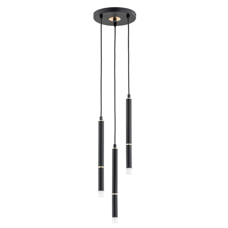 DERANY CZARNA & ZŁOTA 3xG9 Alfa Lampa Wisząca