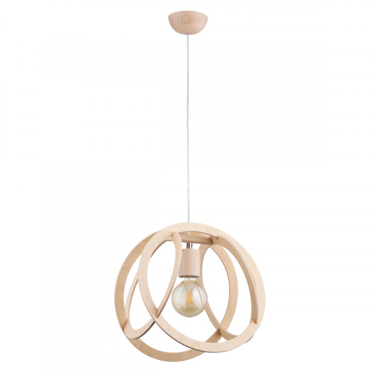 LORENA DREWNIANA 1xE27 Alfa Lampa Wisząca 61148