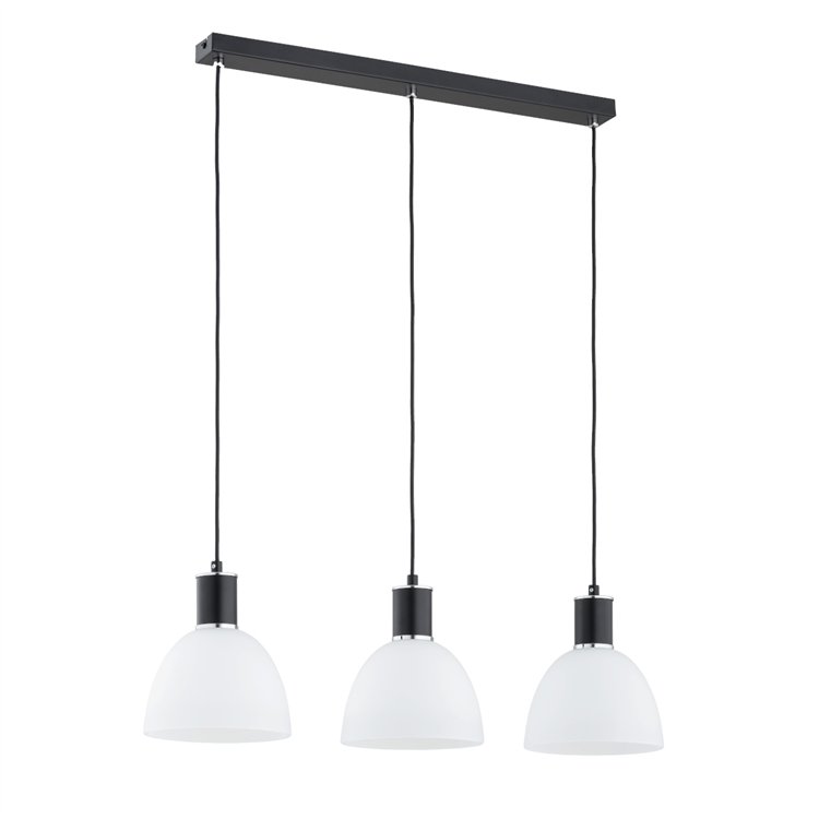 SANBRI CZARNA & BIAŁA 3xE27 Alfa Lampa Wisząca