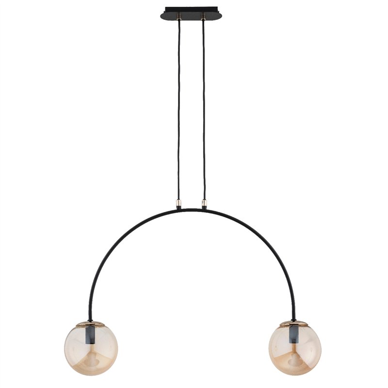 BENDO CZARNA & ZŁOTA 2xE14 Alfa Lampa Sufitowa BENDO CZARNA & ZŁOTA 2xE14 Alfa Lampa Sufitowa