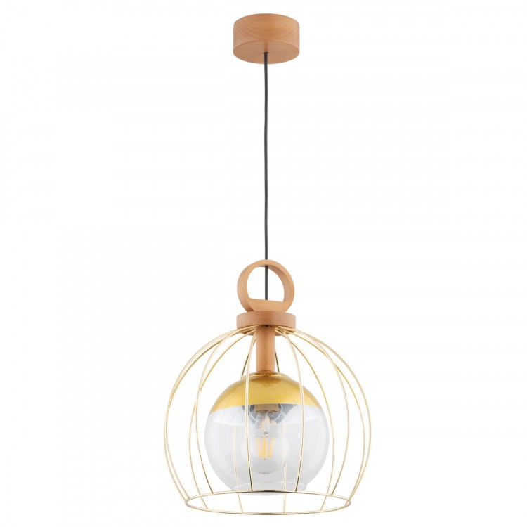 AVATAR DREWNIANA 1xE27 Alfa Lampa Wisząca 61177