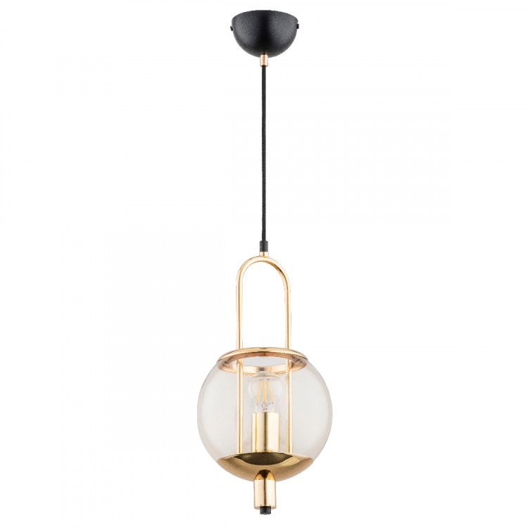 LERANS ZŁOTA 1xE27 Alfa Lampa Wisząca 60895