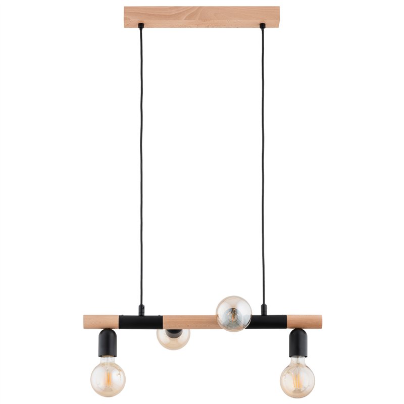 LIDO DREWNIANA 4xE27 Alfa Lampa Wisząca LIDO DREWNIANA 4xE27 Alfa Lampa Wisząca