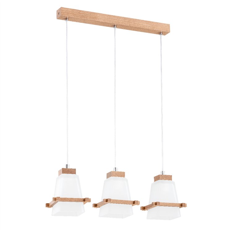 VALSA DREWNIANA 3xE27 Alfa Lampa Wisząca