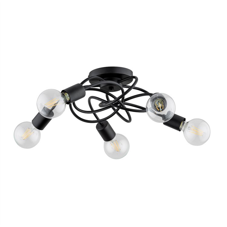 MAXIS CZARNA 5xE27 Alfa Lampa Sufitowa